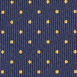E.Marinella CRAVATTA SARTORIALE CLASSICA IN SETA BLU SCURO Pois Outlet