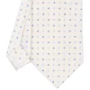 E.Marinella CRAVATTA SARTORIALE CLASSICA IN SETA BIANCA Microfantasia fiore Outlet
