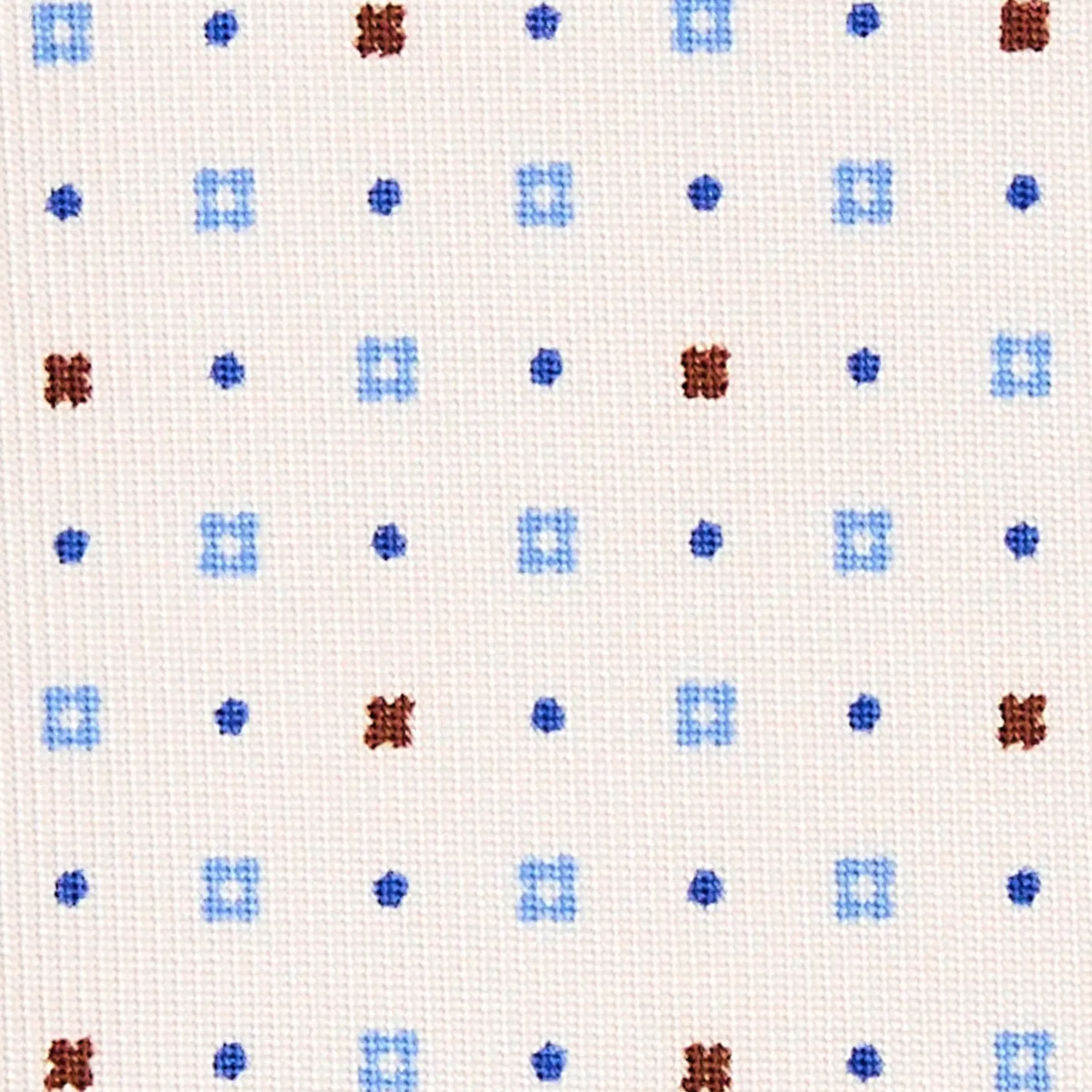 E.Marinella CRAVATTA SARTORIALE CLASSICA IN SETA BIANCA Microfantasia fiore Online