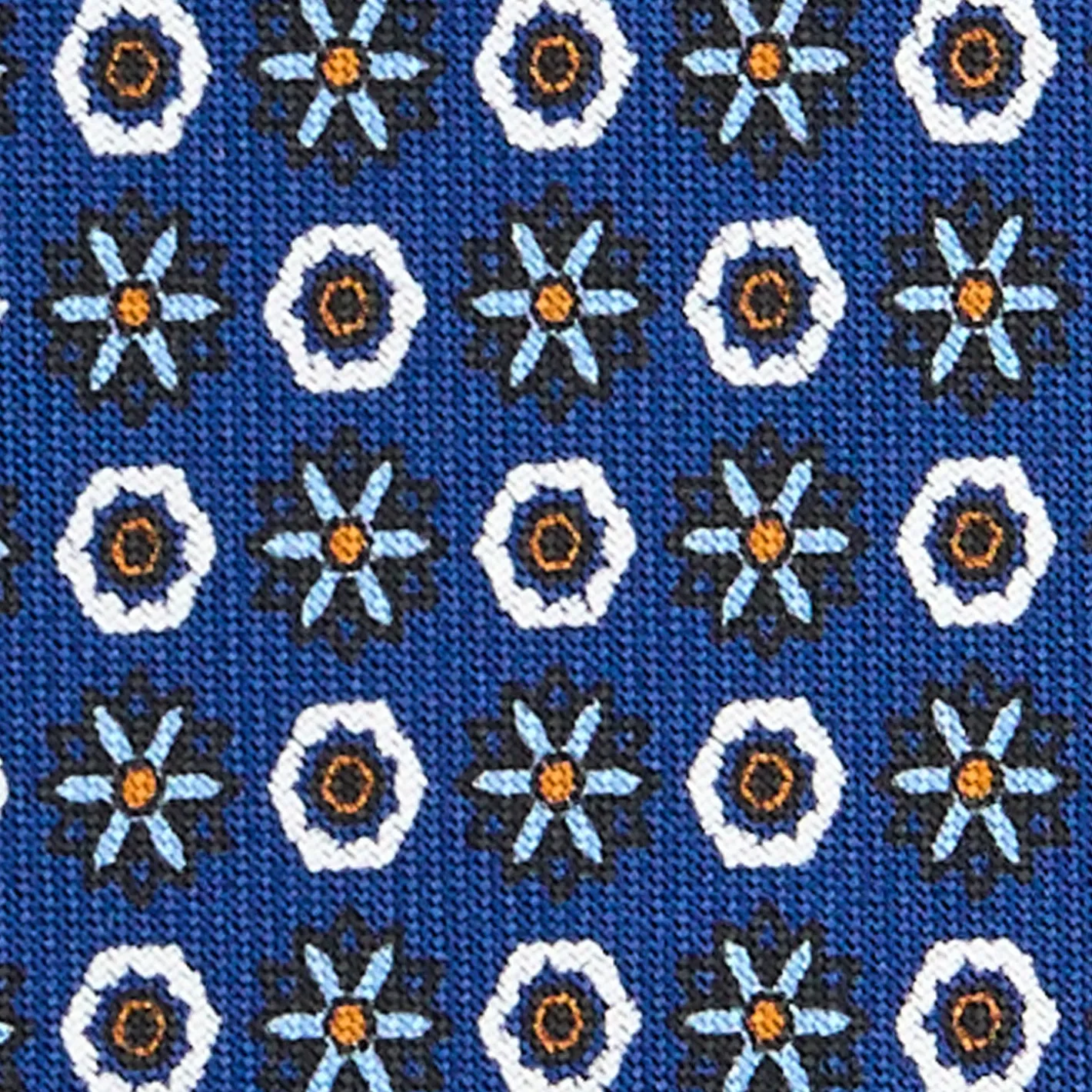 E.Marinella CRAVATTA SARTORIALE CLASSICA IN SETA BLU Microfantasia fiore Online