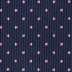 E.Marinella CRAVATTA SARTORIALE CLASSICA IN SETA BLU SCURO Pois Hot