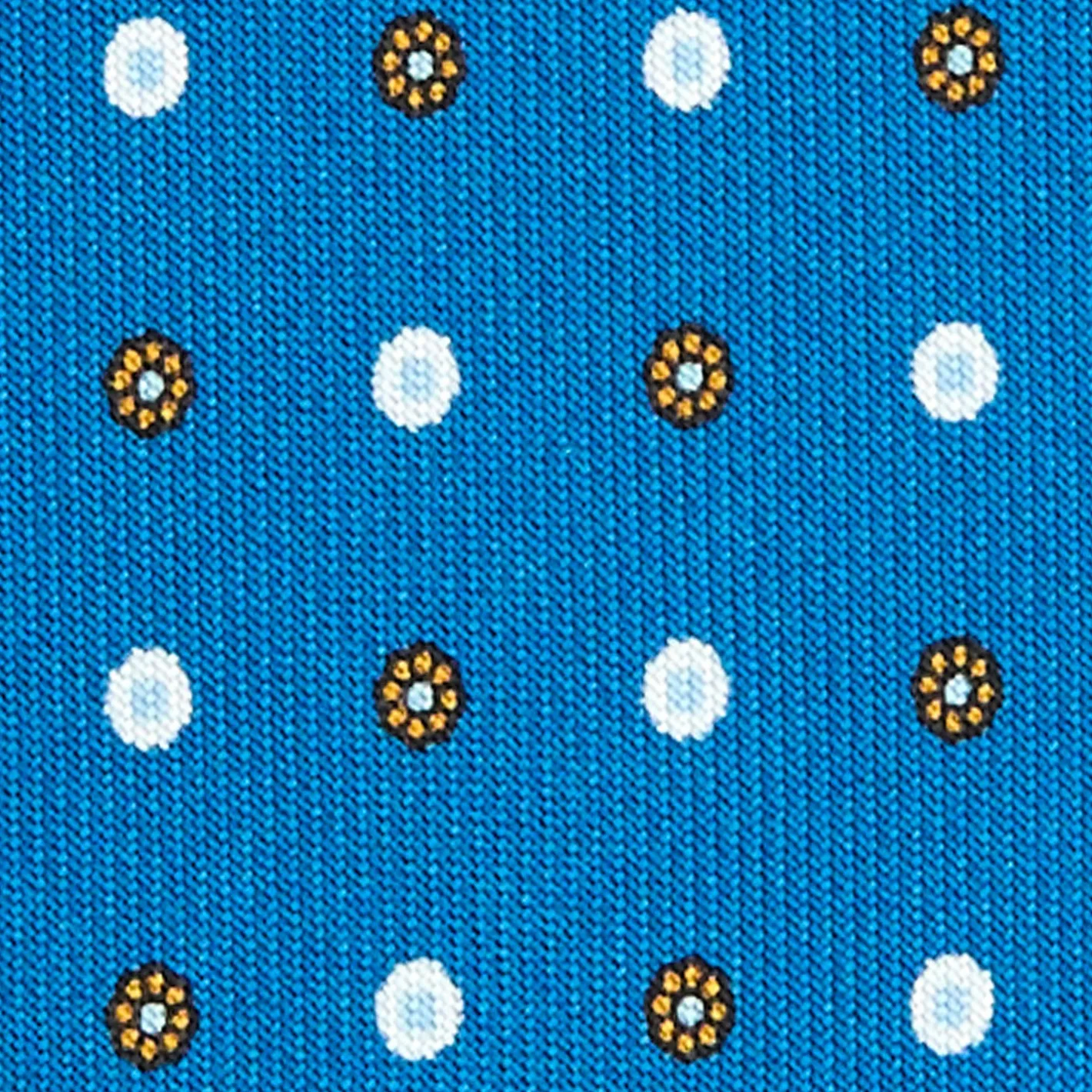 E.Marinella CRAVATTA SARTORIALE 7 CM IN SETA BLU MEDIO Microfantasia fiore Discount