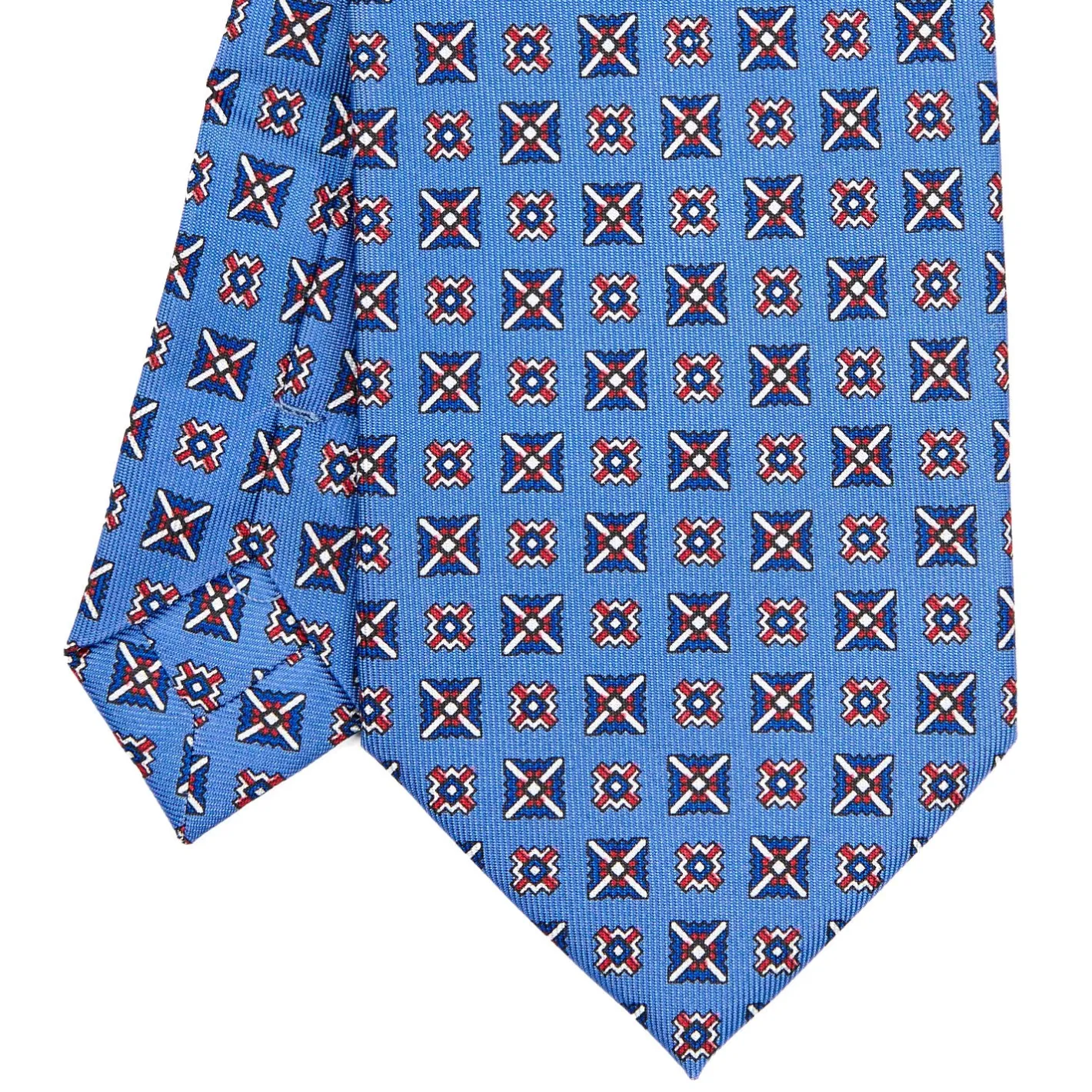 E.Marinella CRAVATTA SARTORIALE EXTRA LONG IN SETA AZZURRO POLVERE Collezione heritage Hot