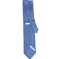 E.Marinella CRAVATTA SARTORIALE EXTRA LONG IN SETA AZZURRO POLVERE Collezione heritage Hot