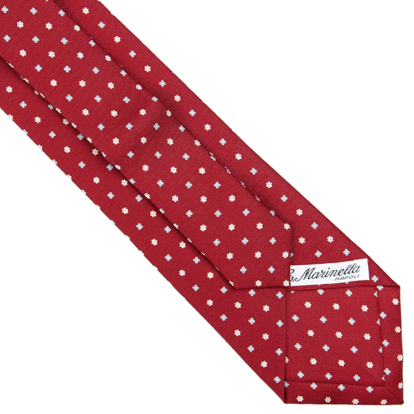 E.Marinella CRAVATTA SARTORIALE EXTRA LONG IN SETA BORDEAUX Microfantasia fiore Online