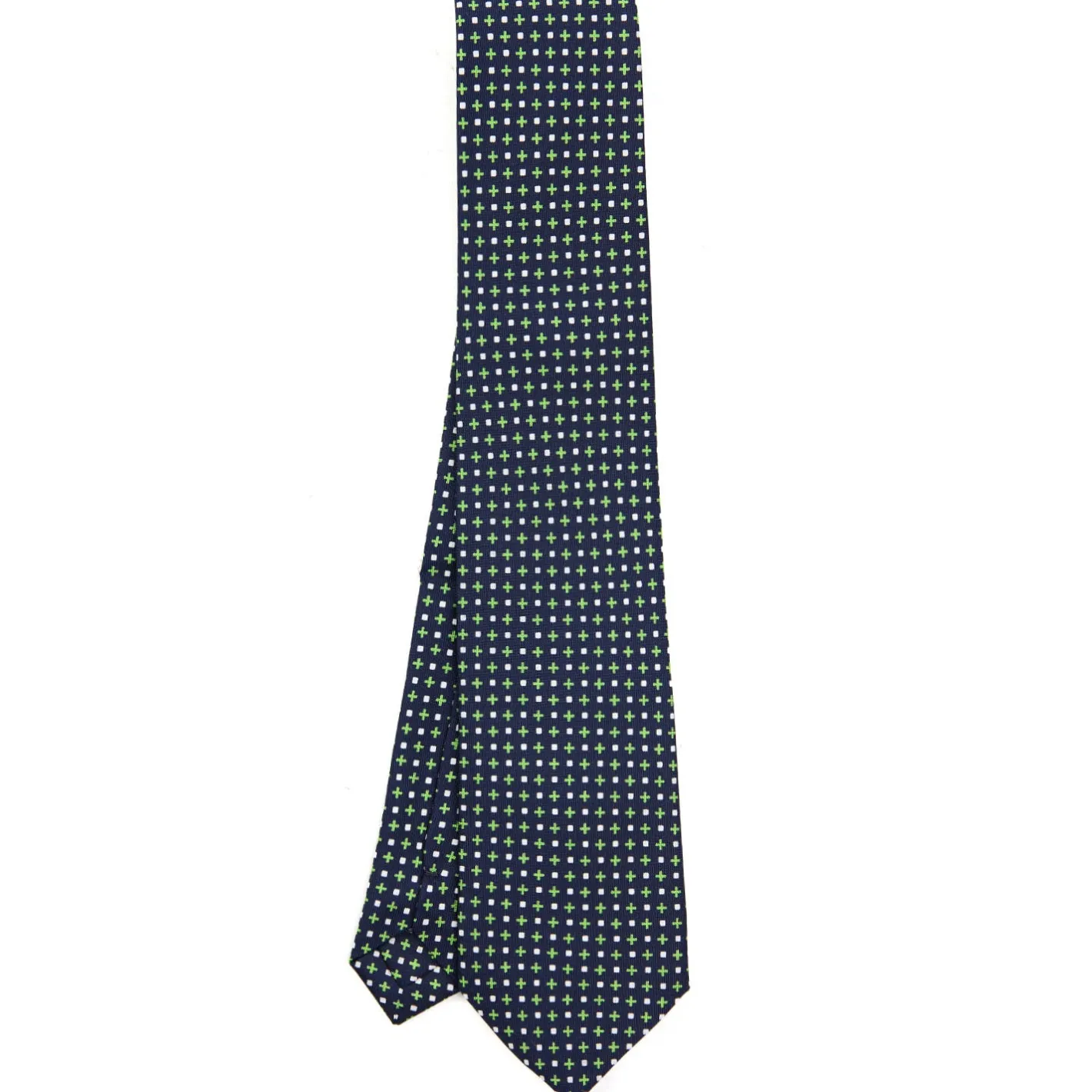 E.Marinella CRAVATTA SARTORIALE EXTRA LONG IN SETA BLU SCURO Microfantasia fiore Best