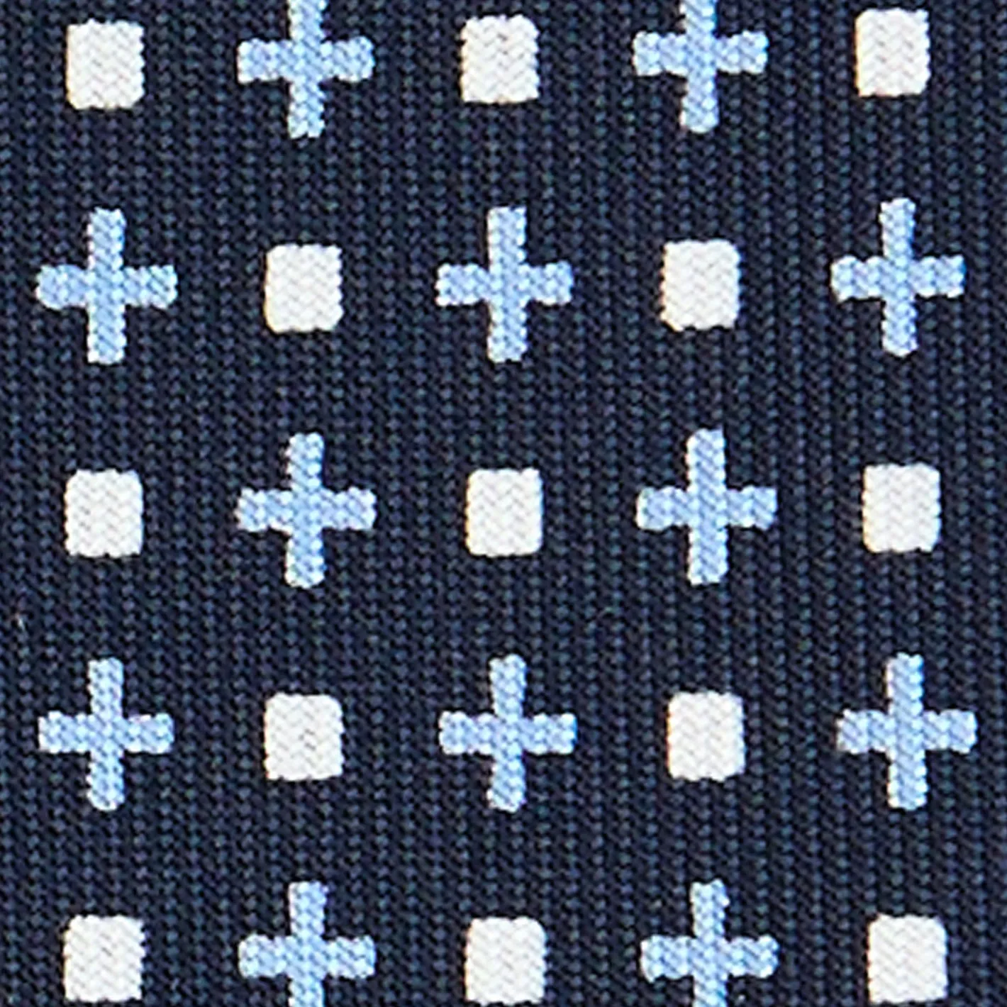 E.Marinella CRAVATTA SARTORIALE EXTRA LONG IN SETA BLU SCURO Microfantasia fiore Clearance