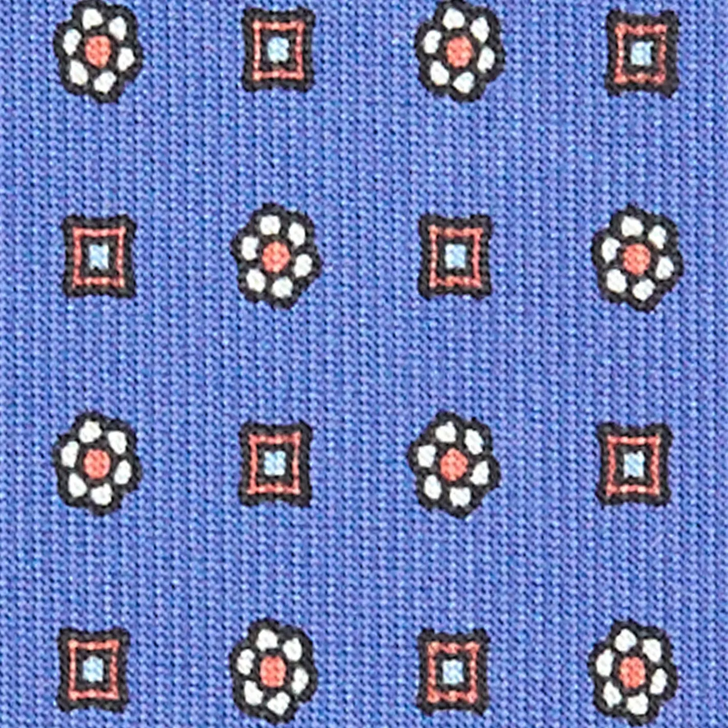 E.Marinella CRAVATTA SARTORIALE EXTRA LONG IN SETA AZZURRO POLVERE Microfantasia fiore Best