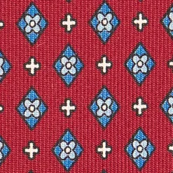 E.Marinella CRAVATTA SARTORIALE EXTRA LONG IN SETA BORDEAUX Microfantasia fiore Discount