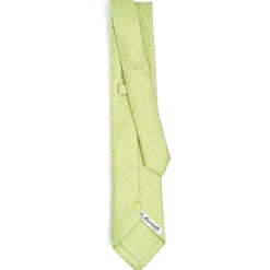 E.Marinella CRAVATTA SARTORIALE EXTRA LONG IN SETA VERDE CHIARO Microfantasia fiore Online