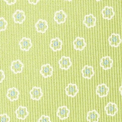 E.Marinella CRAVATTA SARTORIALE EXTRA LONG IN SETA VERDE CHIARO Microfantasia fiore Online