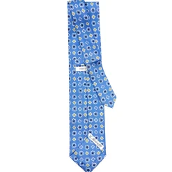 E.Marinella CRAVATTA SARTORIALE EXTRA LONG IN SETA AZZURRO POLVERE Collezione heritage Discount