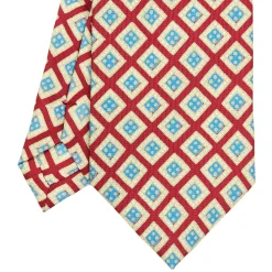 E.Marinella CRAVATTA SARTORIALE EXTRA LONG IN SETA ROSSA Collezione heritage Sale