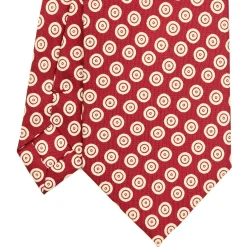E.Marinella CRAVATTA SARTORIALE EXTRA LONG IN SETA BORDEAUX Collezione heritage Outlet