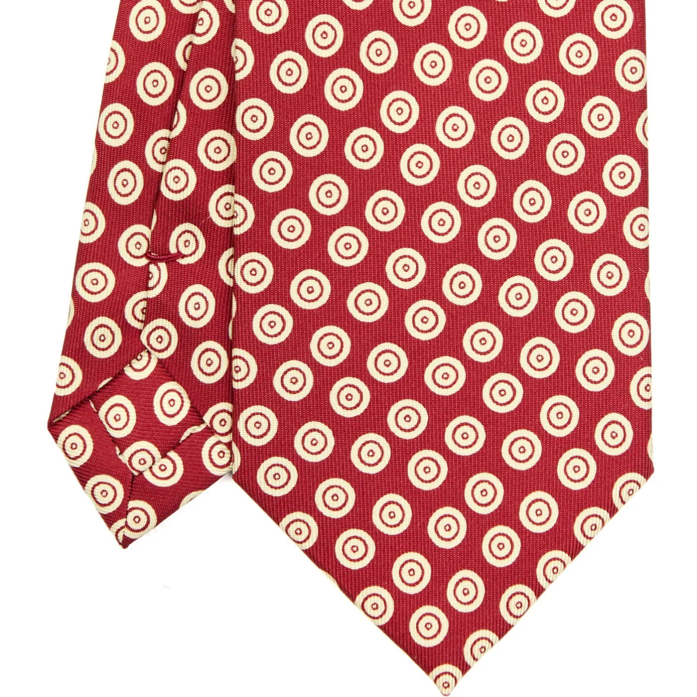 E.Marinella CRAVATTA SARTORIALE EXTRA LONG IN SETA BORDEAUX Collezione heritage Outlet
