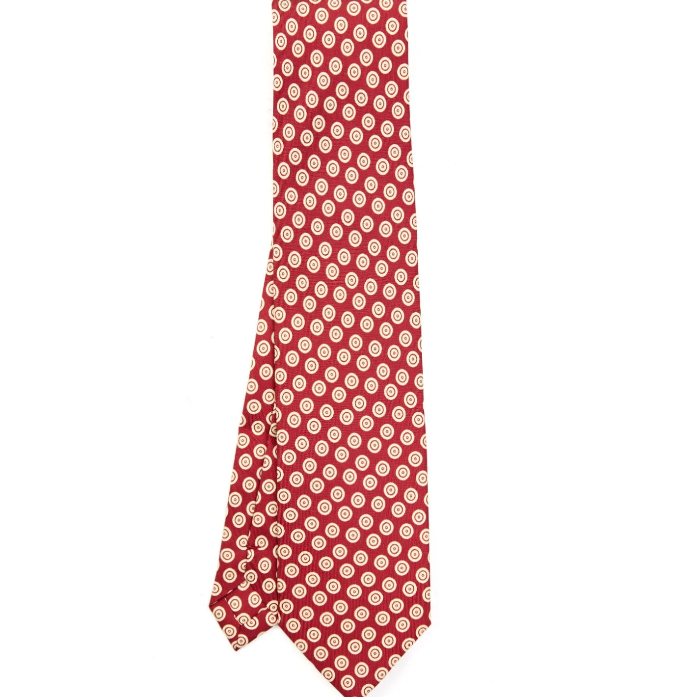 E.Marinella CRAVATTA SARTORIALE EXTRA LONG IN SETA BORDEAUX Collezione heritage Outlet