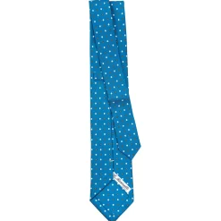 E.Marinella CRAVATTA SARTORIALE EXTRA LONG IN SETA BLU MEDIO Microfantasia fiore Outlet