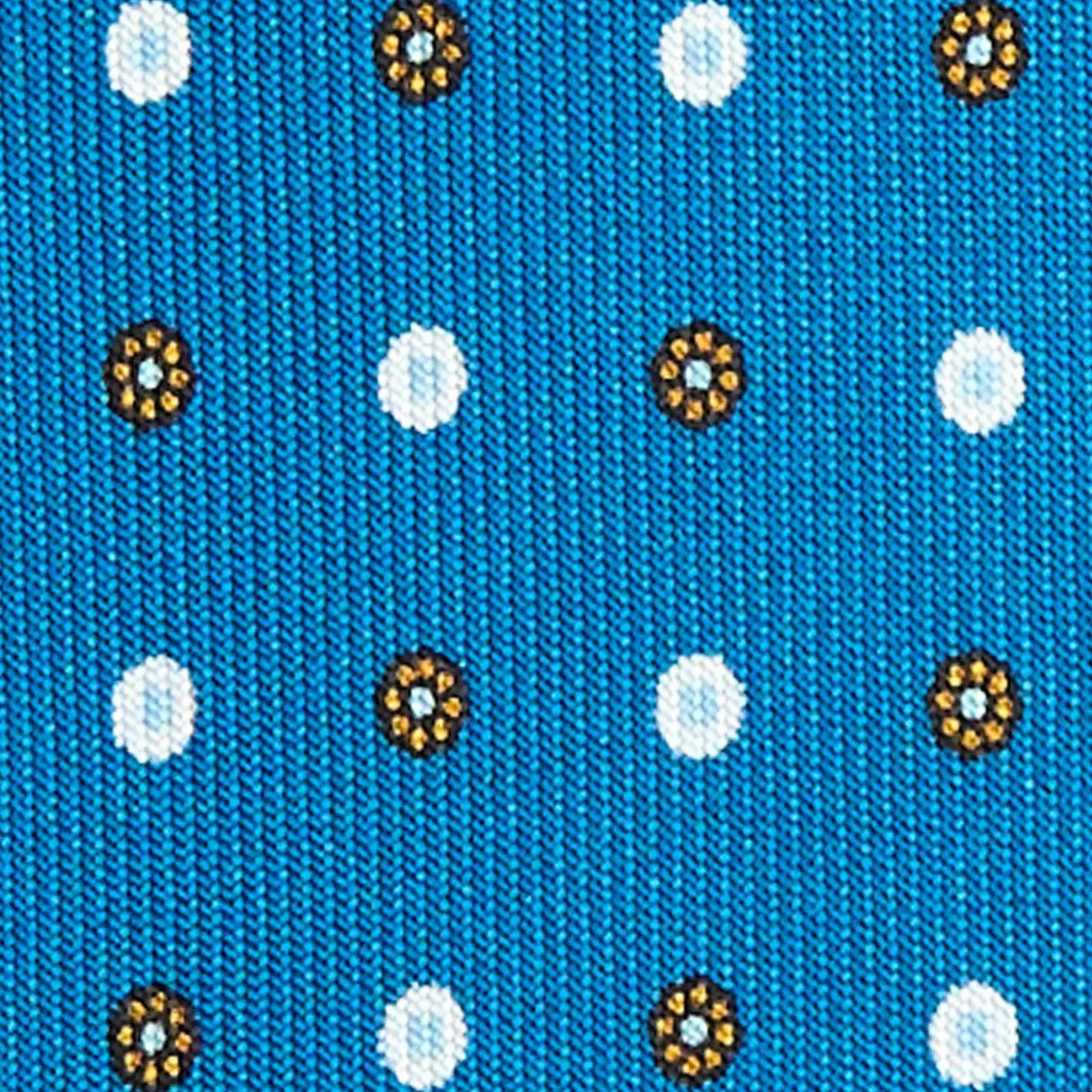 E.Marinella CRAVATTA SARTORIALE EXTRA LONG IN SETA BLU MEDIO Microfantasia fiore Outlet