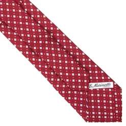 E.Marinella CRAVATTA SARTORIALE EXTRA LONG IN SETA BORDEAUX Microfantasia fiore Best