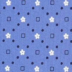 E.Marinella CRAVATTA SARTORIALE EXTRA LONG IN SETA AZZURRO POLVERE Microfantasia fiore Hot