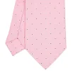 E.Marinella CRAVATTA SARTORIALE EXTRA LONG IN SETA ROSA Microfantasia fiore Discount