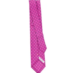E.Marinella CRAVATTA SARTORIALE EXTRA LONG IN SETA FUCSIA Microfantasia fiore Online