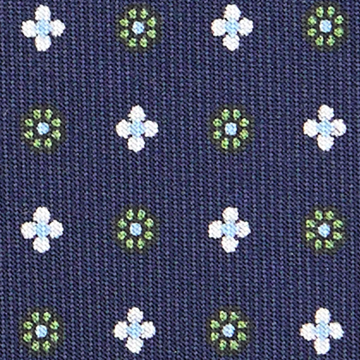 E.Marinella CRAVATTA SARTORIALE EXTRA LONG IN SETA BLU SCURO Microfantasia fiore Hot