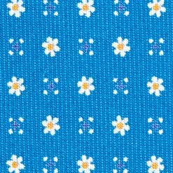 E.Marinella CRAVATTA SARTORIALE EXTRA LONG IN SETA BLU MEDIO Microfantasia fiore Outlet