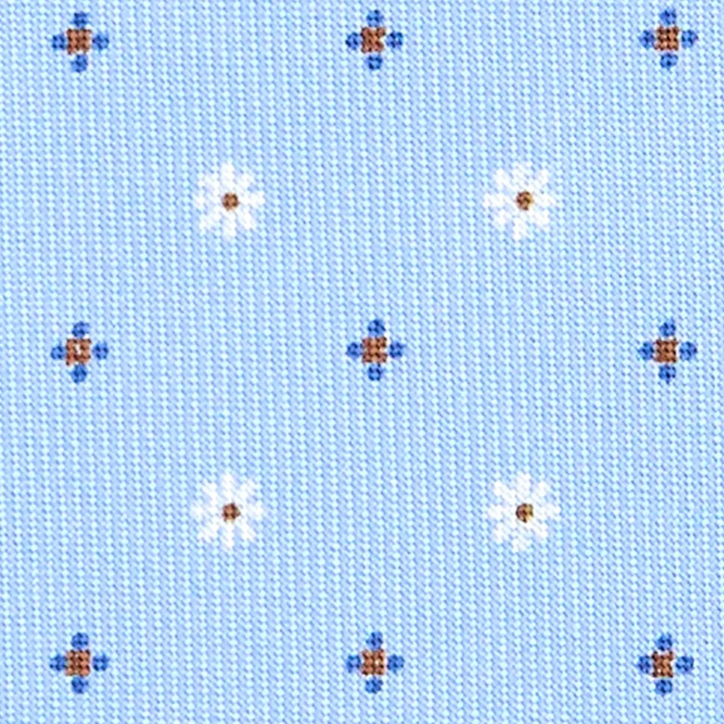 E.Marinella CRAVATTA SARTORIALE EXTRA LONG IN SETA AZZURRA Microfantasia fiore Online