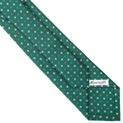 E.Marinella CRAVATTA SARTORIALE EXTRA LONG IN SETA VERDE SCURO Microfantasia fiore Sale