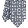 E.Marinella CRAVATTA SARTORIALE EXTRA LONG IN SETA GRIGIO SCURO Collezione heritage Outlet