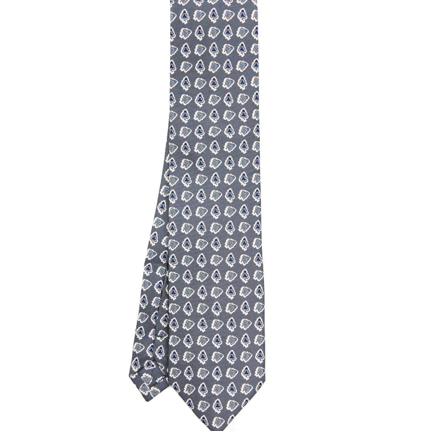 E.Marinella CRAVATTA SARTORIALE EXTRA LONG IN SETA GRIGIO SCURO Collezione heritage Outlet