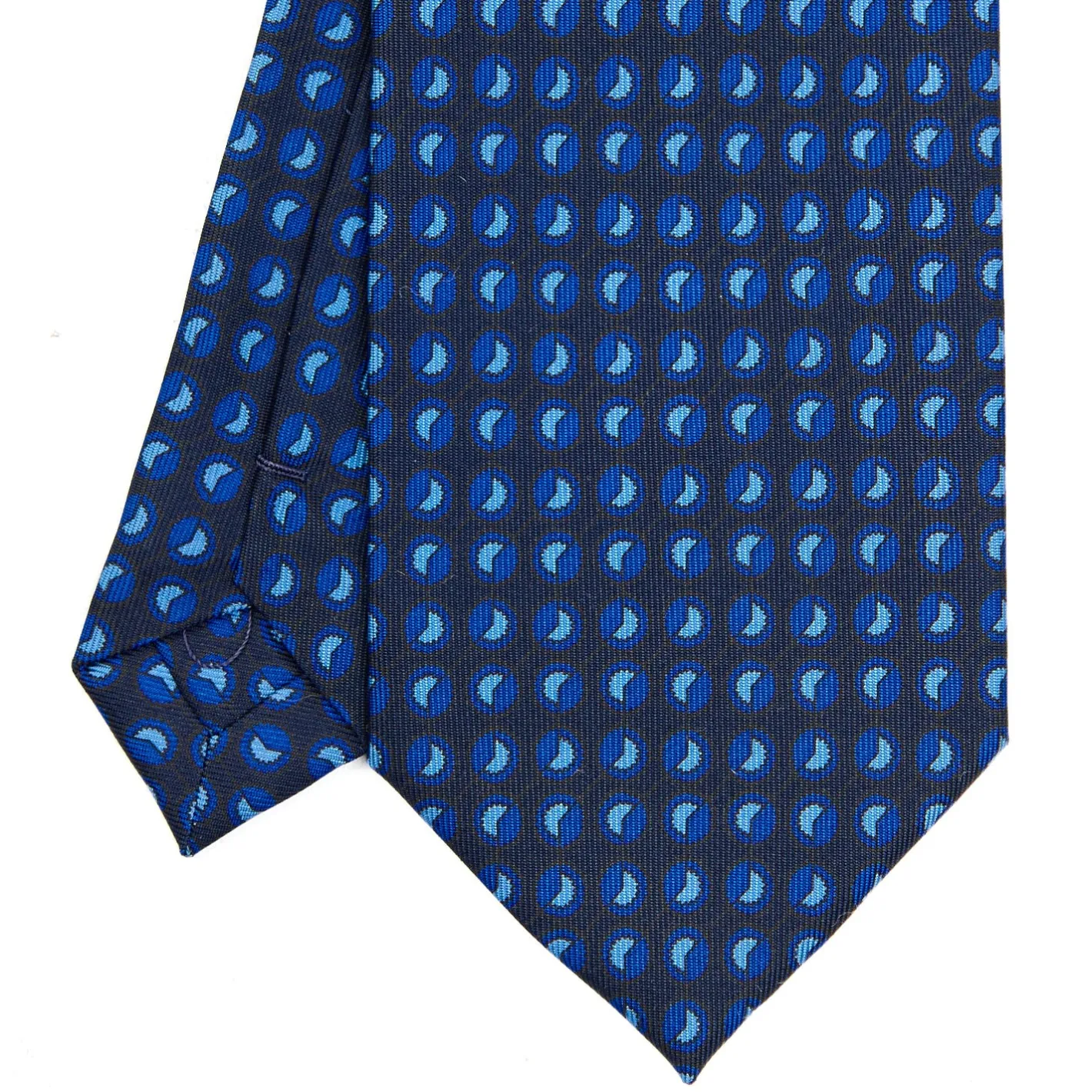 E.Marinella CRAVATTA SARTORIALE EXTRA LONG IN SETA BLU SCURO Collezione heritage Outlet