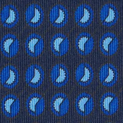 E.Marinella CRAVATTA SARTORIALE EXTRA LONG IN SETA BLU SCURO Collezione heritage Outlet