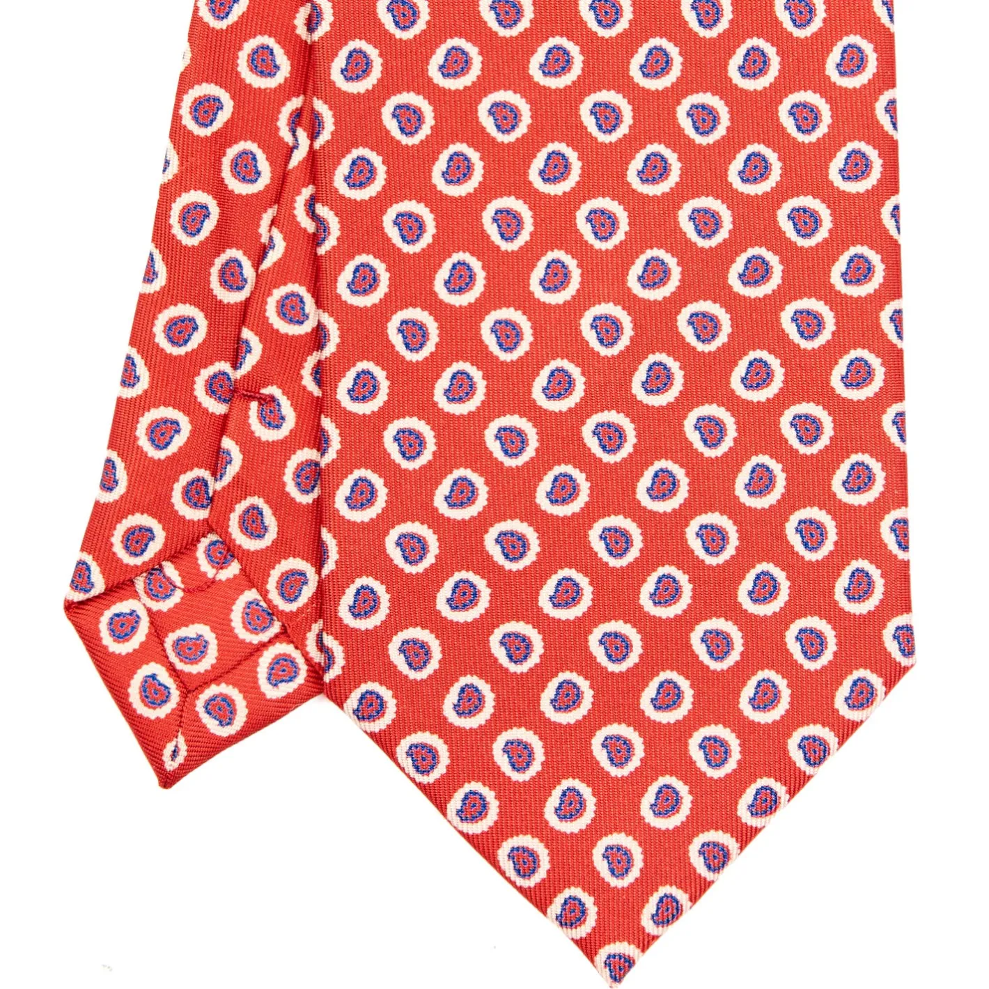 E.Marinella CRAVATTA SARTORIALE EXTRA LONG IN SETA ROSSA Collezione heritage Clearance
