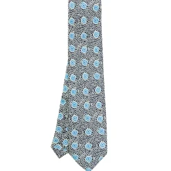 E.Marinella CRAVATTA SARTORIALE EXTRA LONG IN SETA BLU SCURO Collezione heritage