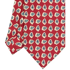 E.Marinella CRAVATTA SARTORIALE EXTRA LONG IN SETA BORDEAUX Collezione heritage Clearance