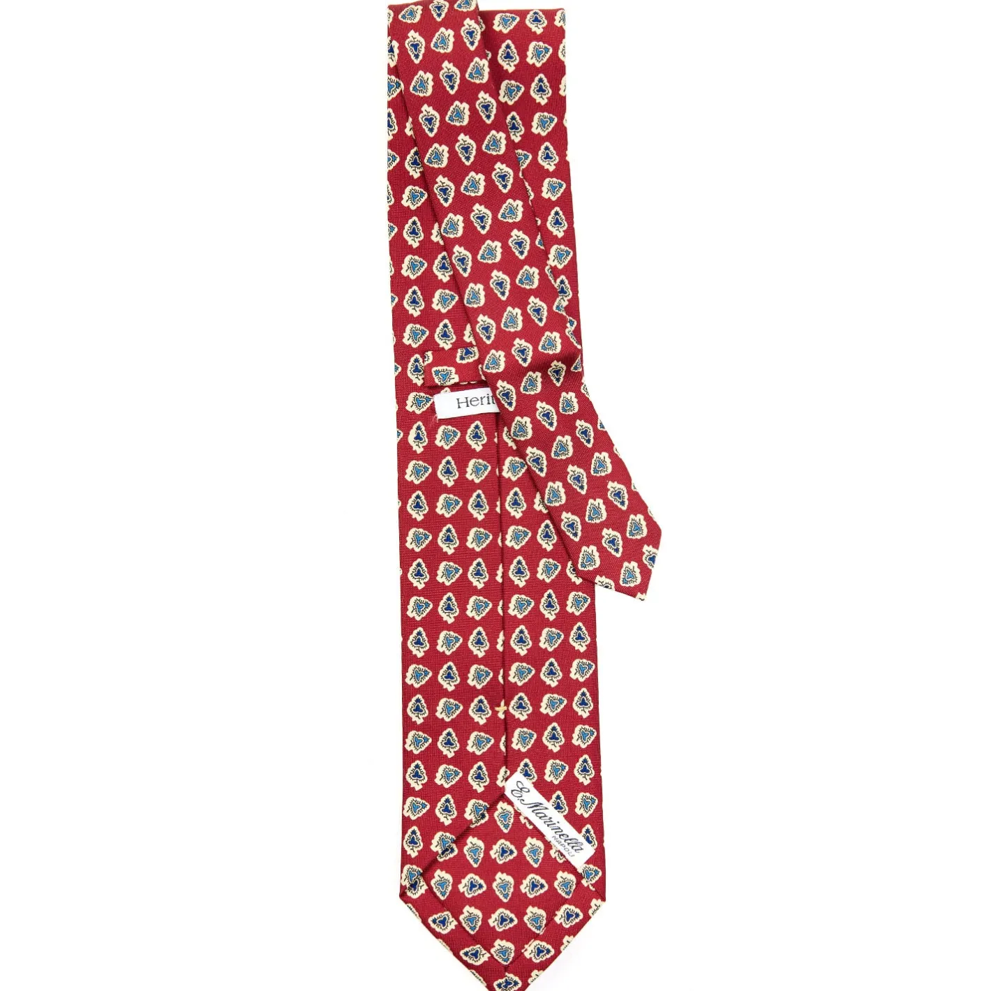 E.Marinella CRAVATTA SARTORIALE EXTRA LONG IN SETA BORDEAUX Collezione heritage Clearance