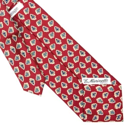E.Marinella CRAVATTA SARTORIALE EXTRA LONG IN SETA BORDEAUX Collezione heritage Clearance