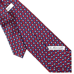 E.Marinella CRAVATTA SARTORIALE EXTRA LONG IN SETA BORDEAUX Collezione heritage Discount