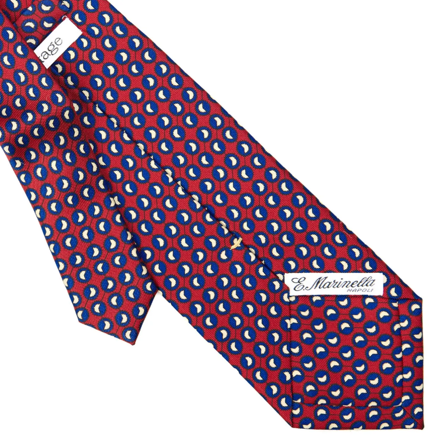 E.Marinella CRAVATTA SARTORIALE EXTRA LONG IN SETA BORDEAUX Collezione heritage Discount