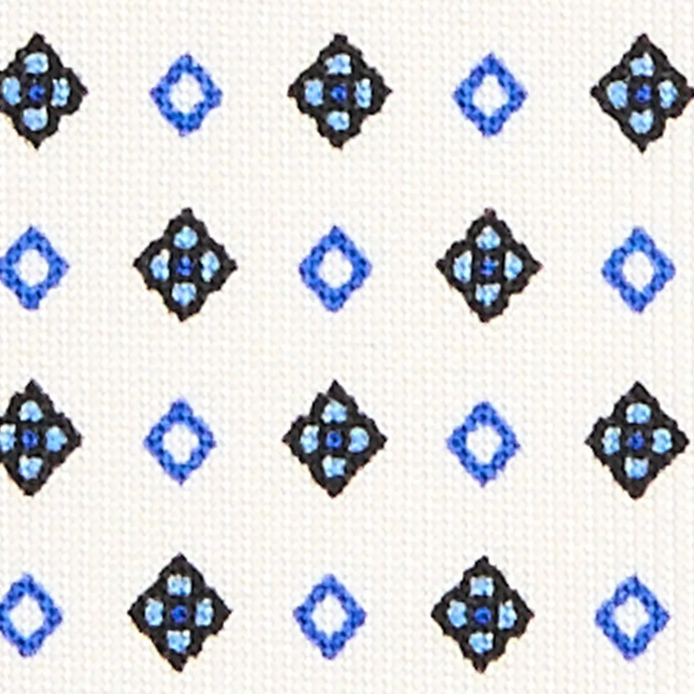 E.Marinella CRAVATTA SARTORIALE EXTRA LONG IN SETA BIANCA Microfantasia fiore Online