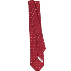 E.Marinella CRAVATTA SARTORIALE EXTRA LONG IN SETA BORDEAUX Microfantasia fiore Discount