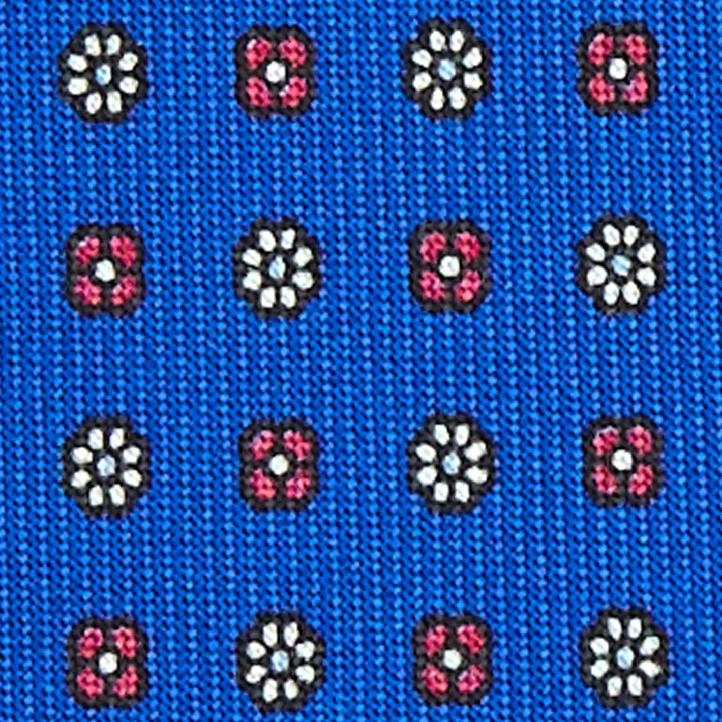 E.Marinella CRAVATTA SARTORIALE EXTRA LONG IN SETA BLUETTE Microfantasia fiore Outlet