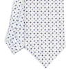 E.Marinella CRAVATTA SARTORIALE EXTRA LONG IN SETA BIANCA Microfantasia fiore Discount