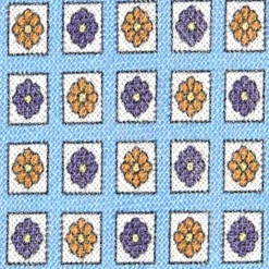 E.Marinella CRAVATTA SARTORIALE IN LINO AZZURRA Microfantasia fiore Clearance
