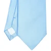 E.Marinella CRAVATTA SARTORIALE IN SETA JACQUARD AZZURRA Tinta unita Outlet