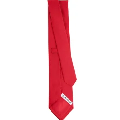 E.Marinella CRAVATTA SARTORIALE IN SETA JACQUARD ROSSA Tinta unita New