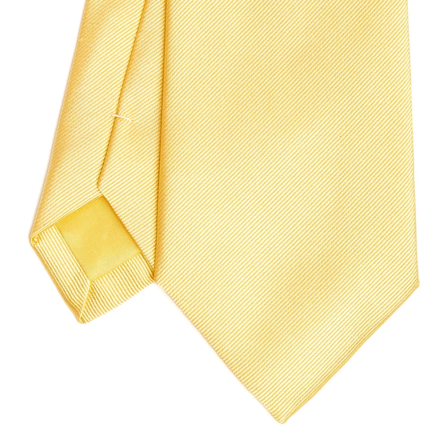 E.Marinella CRAVATTA SARTORIALE IN SETA JACQUARD GIALLA Tinta unita Hot