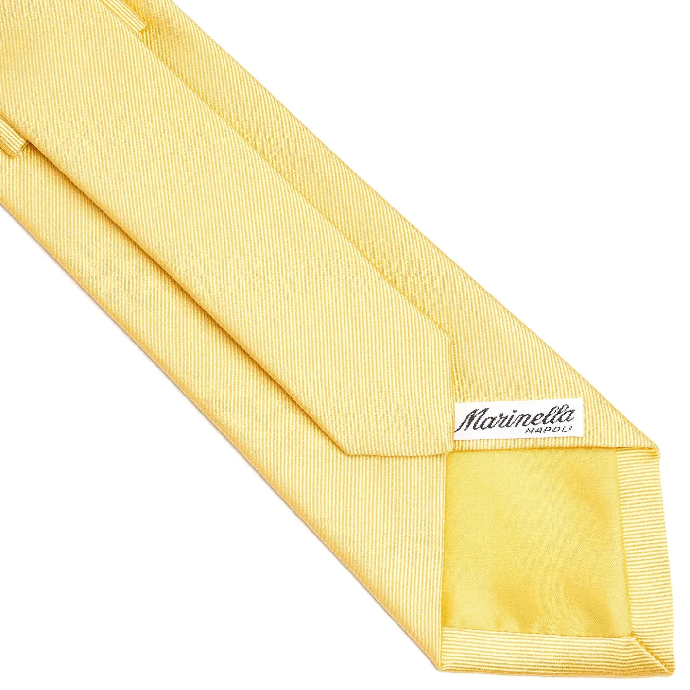 E.Marinella CRAVATTA SARTORIALE IN SETA JACQUARD GIALLA Tinta unita Hot